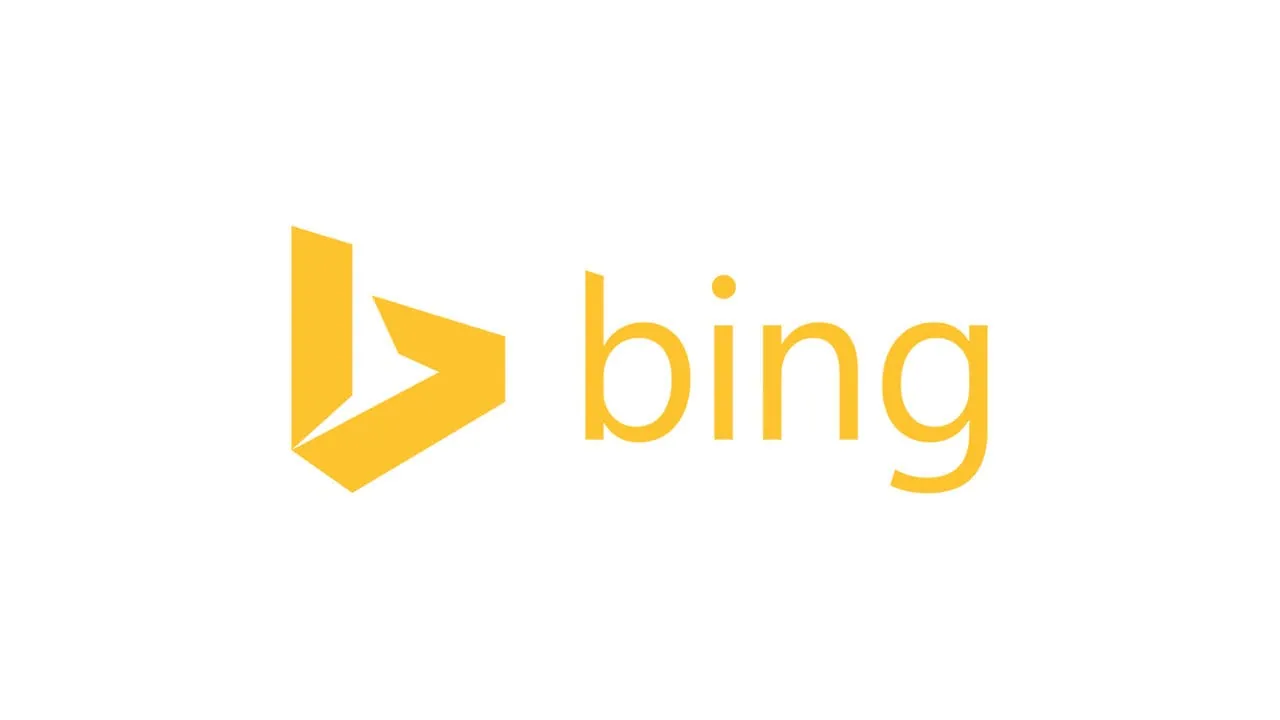 The yellow Bing logo