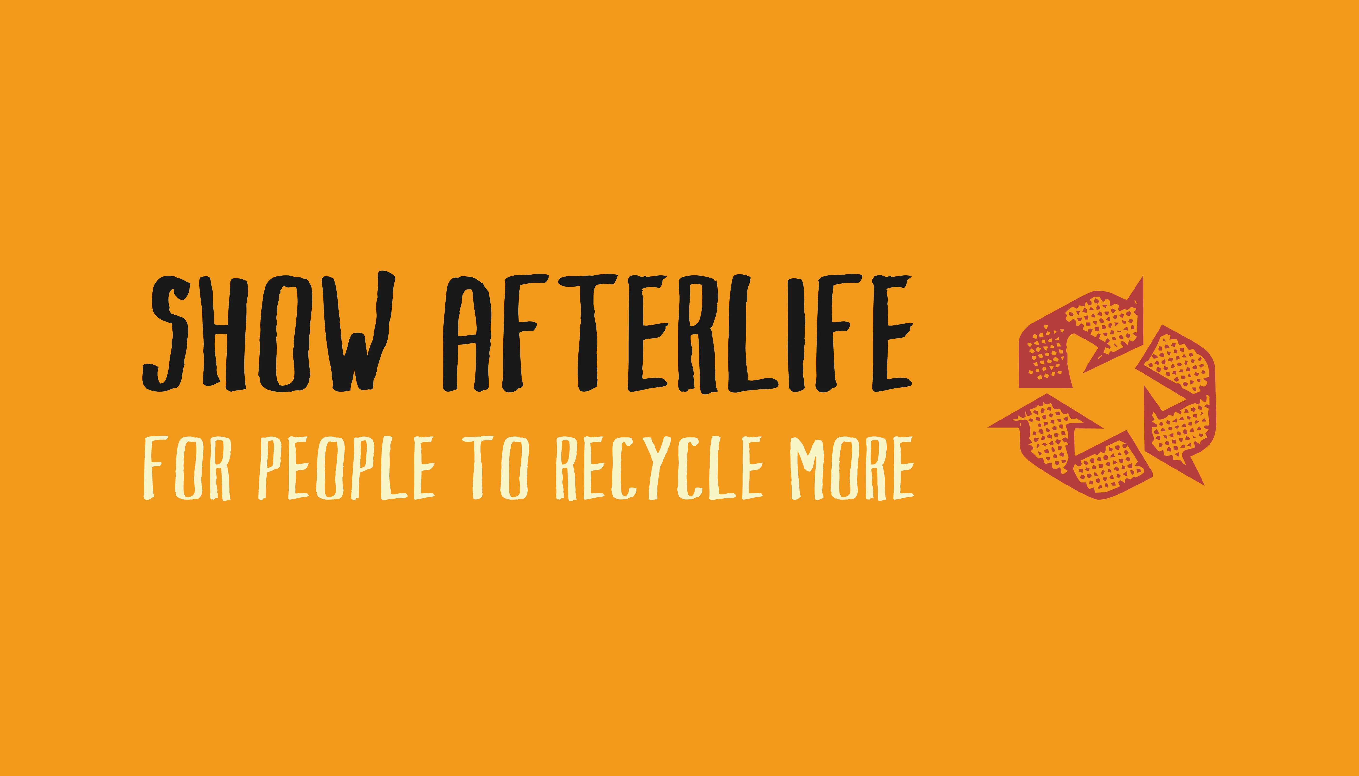 Show afterlife for people to recycle more, beside a recycling symbol