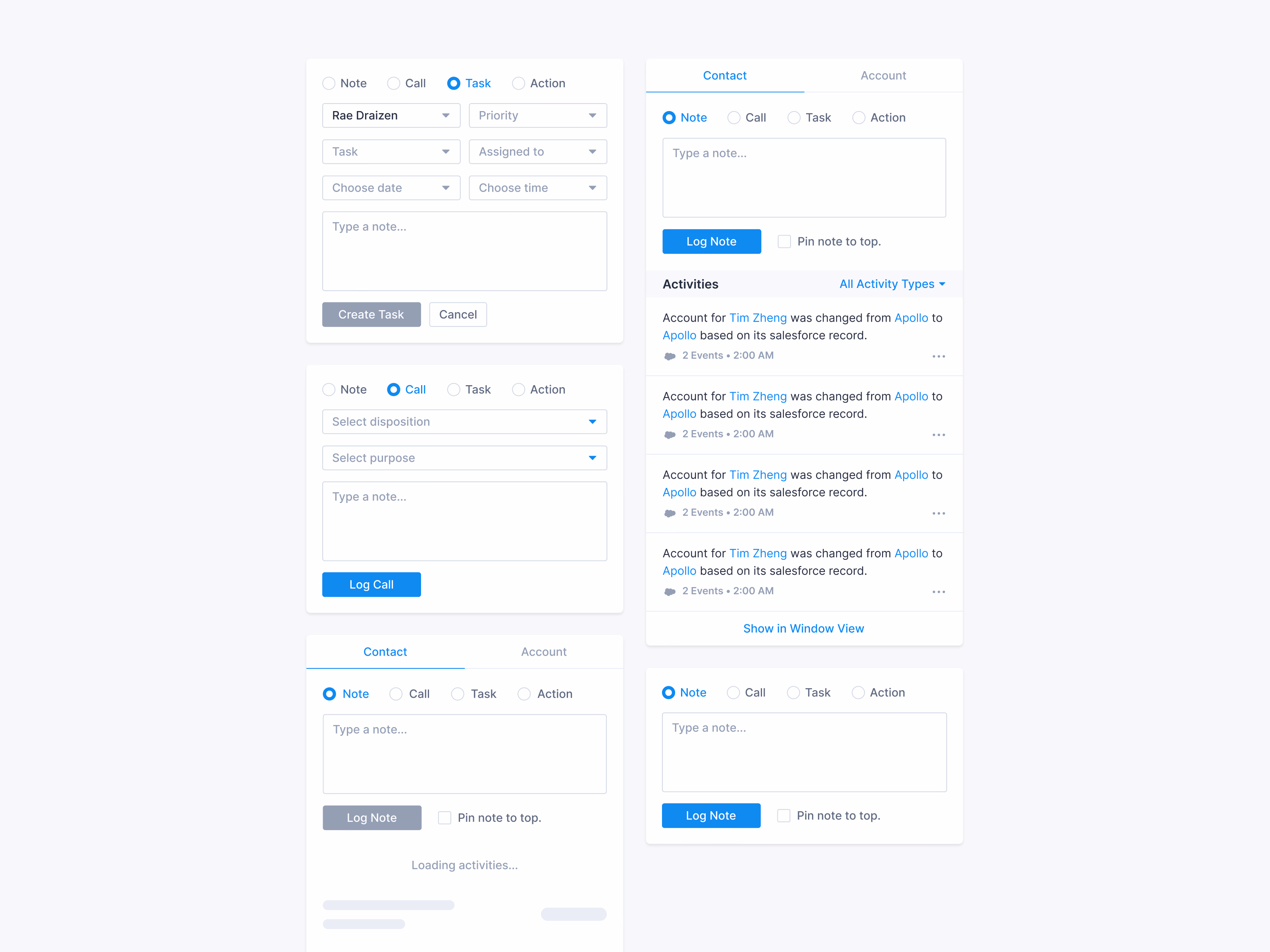 Activity composer and feed components for Apollo