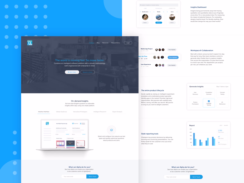 Product page for the AlphaHQ website