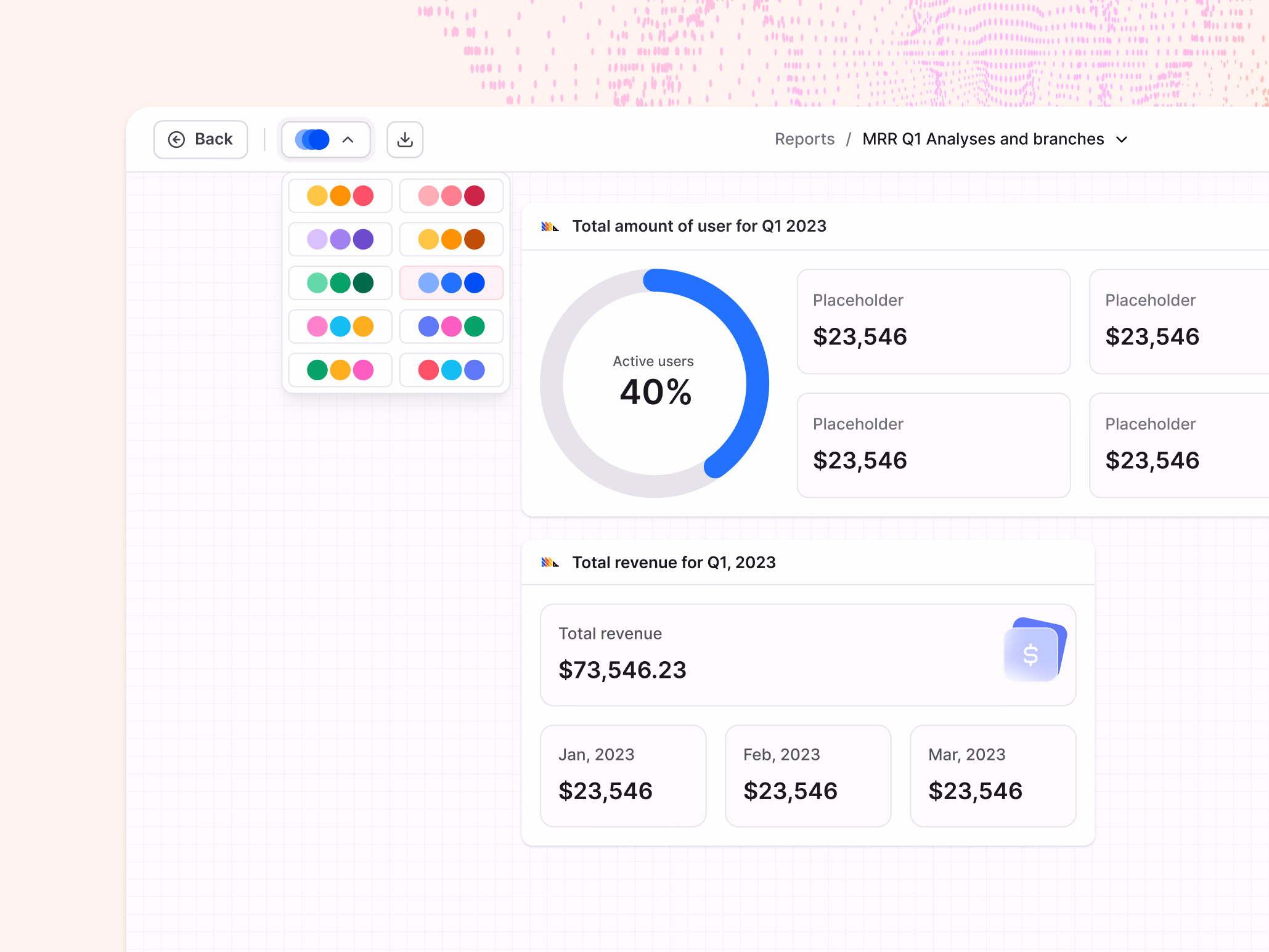 Report chart color palette switcher in Stealth AI