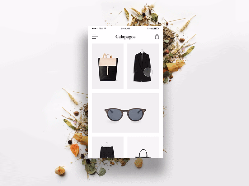 Mobile CTA microcopy animation for a fashion shop