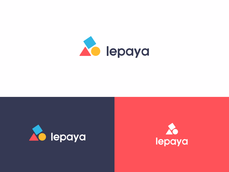 Lepaya logo concept with building block shapes