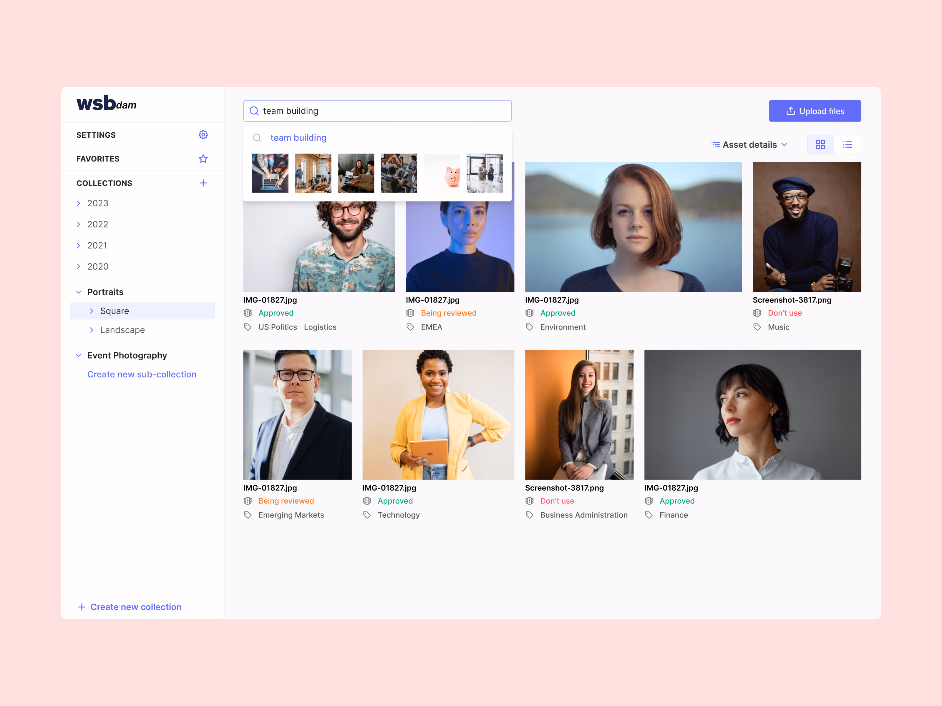 Salesforce photo asset management library