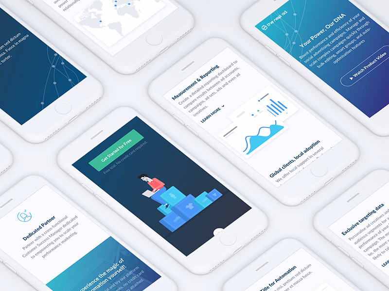 Mobile responsive website for TheNextAd
